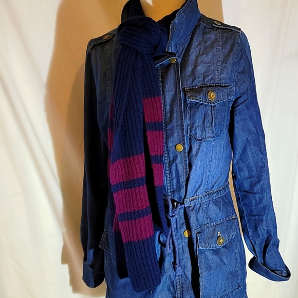 Cashmere Neiman Marcus Knit Scarf NWT - Picture 2 of 6